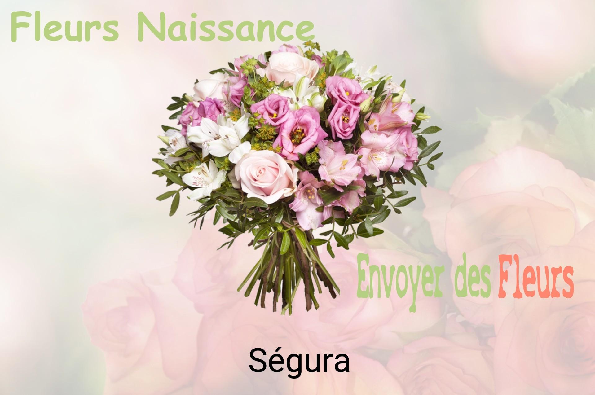 Bouquet de fleurs de naissance livré à Ségura